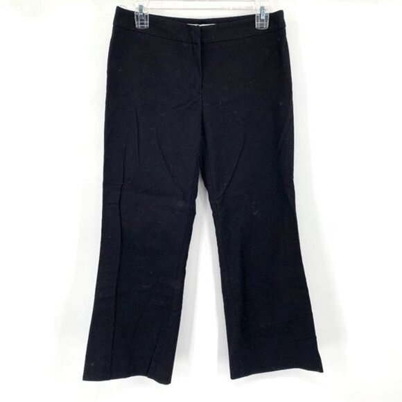 TRINA TURK Black Cropped Pant Textured Ankle 4 - Picture 1 of 7